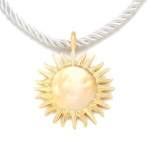 Zara Gold Sunburst Pendant Necklace